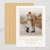 Carte de Noël Joyeux Noël Collage photo Or Fête de (Devant / Derrière)