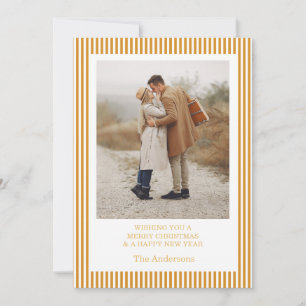 Carte de Noël Joyeux Noël Collage photo Or Fête de