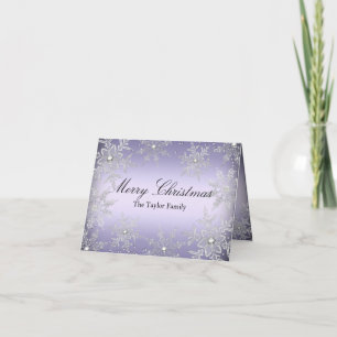 Carte de Noël Joyeux Noël Flocon de Neige Cristal