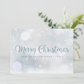 Carte de Noël Joyeux Noël flocons de neige hiverna (Debout devant)