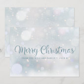 Carte de Noël Joyeux Noël flocons de neige hiverna (Devant / Derrière)