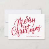 Carte de Noël Joyeux Noël Lettré À La Main Chic (Devant)