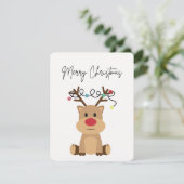 Carte de Noël "Joyeux Noël" - Reinder (Debout devant)