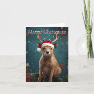 Carte de Noël Joyeux Noël Renne