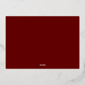 Carte de Noël Joyeux Noël Rouge à Script Minimal Q (Verso)