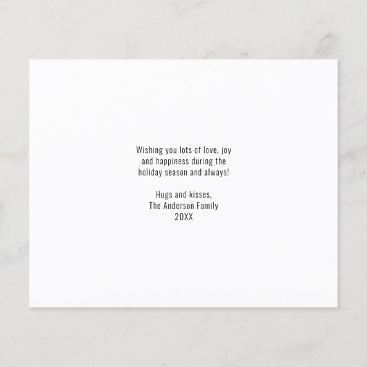 Carte de Noël Joyeux Noël Script 8 Photo Fête (Dos)