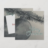 Carte de Noël Joyeux Noir & Blanc (Devant / Derrière)
