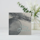 Carte de Noël Joyeux Noir & Blanc (Debout devant)