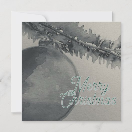 Carte de Noël Joyeux Noir & Blanc (Devant)