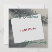 Carte de Noël Joyeux Noir & Blanc (Dos)