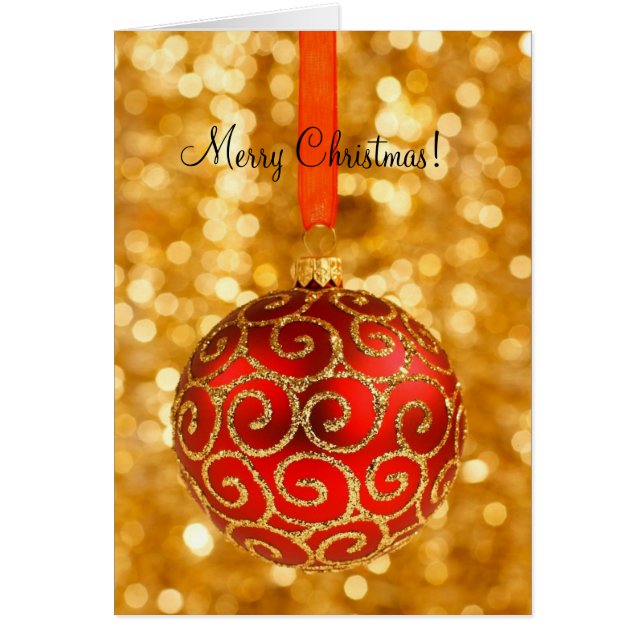 Carte de Noël Joyeux Ornement (Devant)
