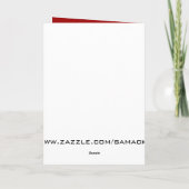 Carte de Noël Joyeux ornements rouges (Dos)