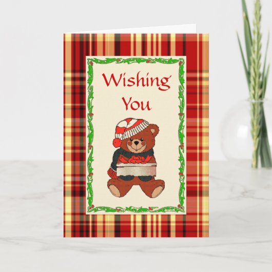 Carte de Noël Joyeux Ours (Devant)