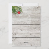 Carte de Noël Joyeux panneau de plage (Dos)