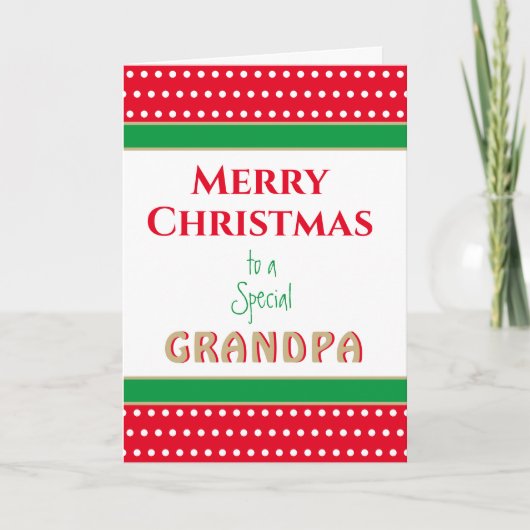 Carte de Noël joyeux papy (Devant)