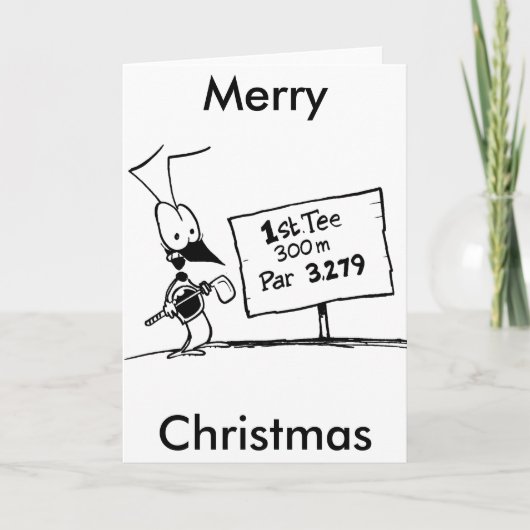 Carte de Noël Joyeux par Golfer (Devant)