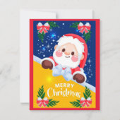 Carte de Noël Joyeux Père Noël (Devant)