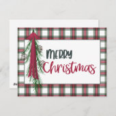 Carte de Noël Joyeux personnalisée (Devant / Derrière)