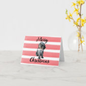 Carte de Noël Joyeux personnalisée (Fleur jaune)