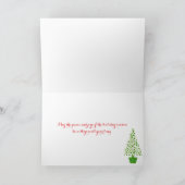 Carte de Noël Joyeux personnalisée avec Arbres (Intérieur)