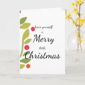 Carte de Noël Joyeux Petit Noël (Fleur jaune)