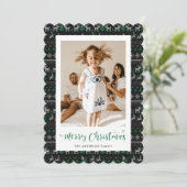 Carte de Noël Joyeux Photo Traditionnelle Noir (Debout devant)