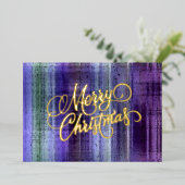 Carte de Noël Joyeux Plaid violet (Debout devant)