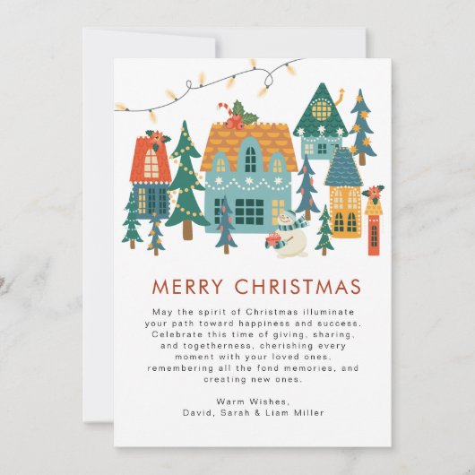 Carte de Noël Joyeux Retro (Devant)