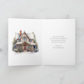 Carte de Noël Joyeux Rouge du Globe de neige aquar (Intérieur)