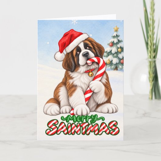 Carte de Noël Joyeux Saintmas (Devant)