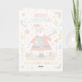 Carte de Noël joyeux Santa balançant (Dos)