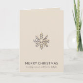 Carte de Noël Joyeux Snowflake (Devant)
