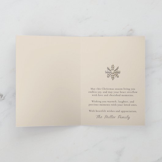 Carte de Noël Joyeux Snowflake (Intérieur)