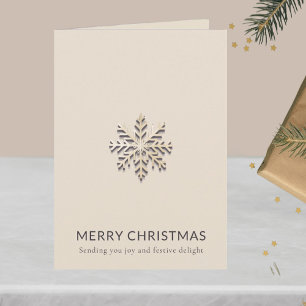 Carte de Noël Joyeux Snowflake
