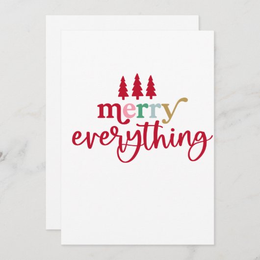 Carte de Noël, Joyeux tout (Devant / Derrière)