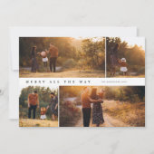 Carte de Noël Joyeux tout au long du chemin 4-Phot (Devant)