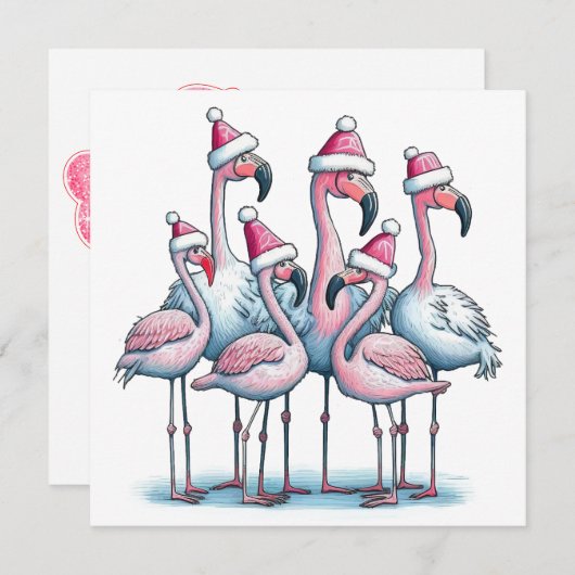 Carte de Noël Joyeux Tropical (Devant / Derrière)