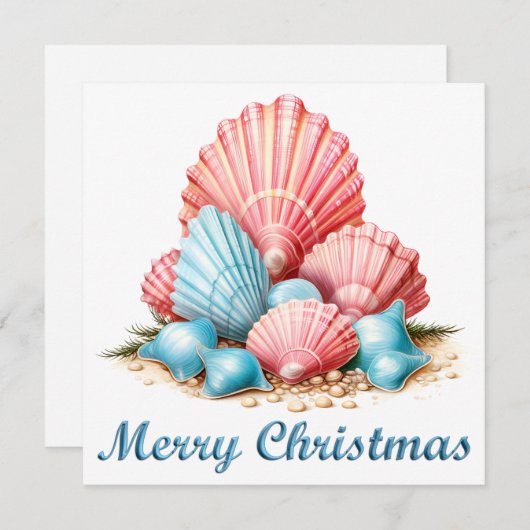 Carte de Noël Joyeux Tropical (Devant / Derrière)