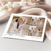 Carte de Noël Joyeux Vacances Minimale Famille