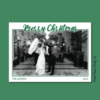 Carte de Noël Joyeux Vert