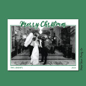 Carte de Noël Joyeux Vert