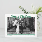 Carte de Noël Joyeux Vert (Debout devant)