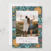 Carte de Noël Joyeux Vert Retro (Devant)