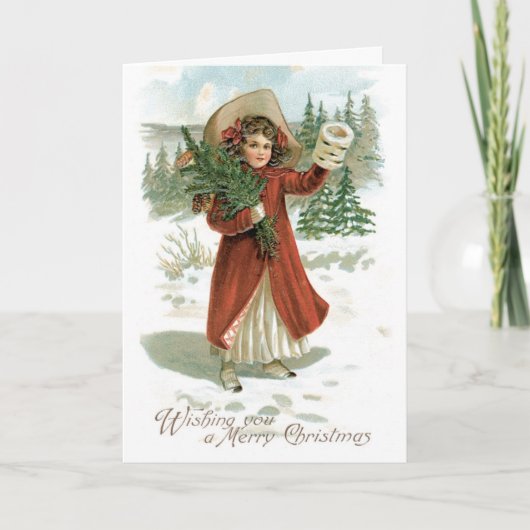 Carte de Noël Joyeux vintage (Devant)