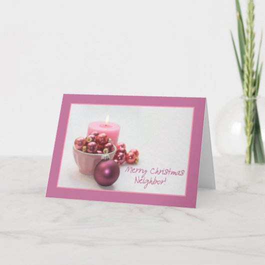 Carte de Noël Joyeux Voisin (Devant)