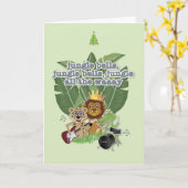 Carte de Noël Jungle Bells (Fleur jaune)