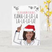 Carte de Noël Kamala : Carte Kamala-la-la (Fleur jaune)