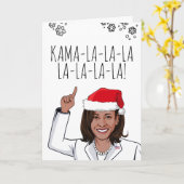 Carte de Noël Kamala : Kamala-la-la (Fleur jaune)