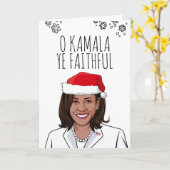 Carte de Noël Kamala : O Kamala Ye Fidèles (Fleur jaune)