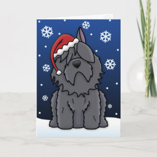 Carte de Noël Kawaii Bouvier des Flandres